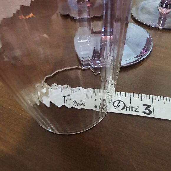 Spode Kingsley Champagne Flutes Glasses 10" set-4  toasting pink fade out straig - Picture 10 of 10